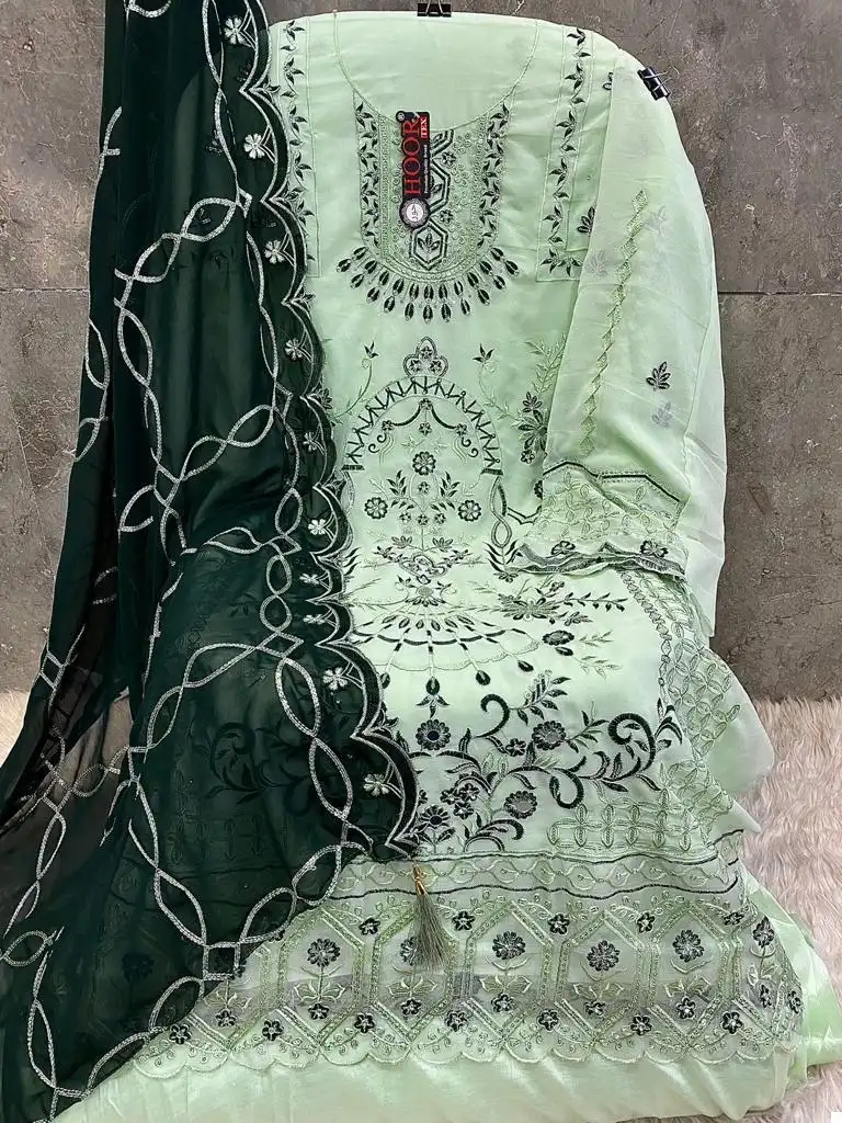 Hoor Tex H-151 Faux Georgette Wholesale Pakistani Suits Catalog — Wholesale Salwar Suits, MPA wholesale from Surat - Gallery Image 9