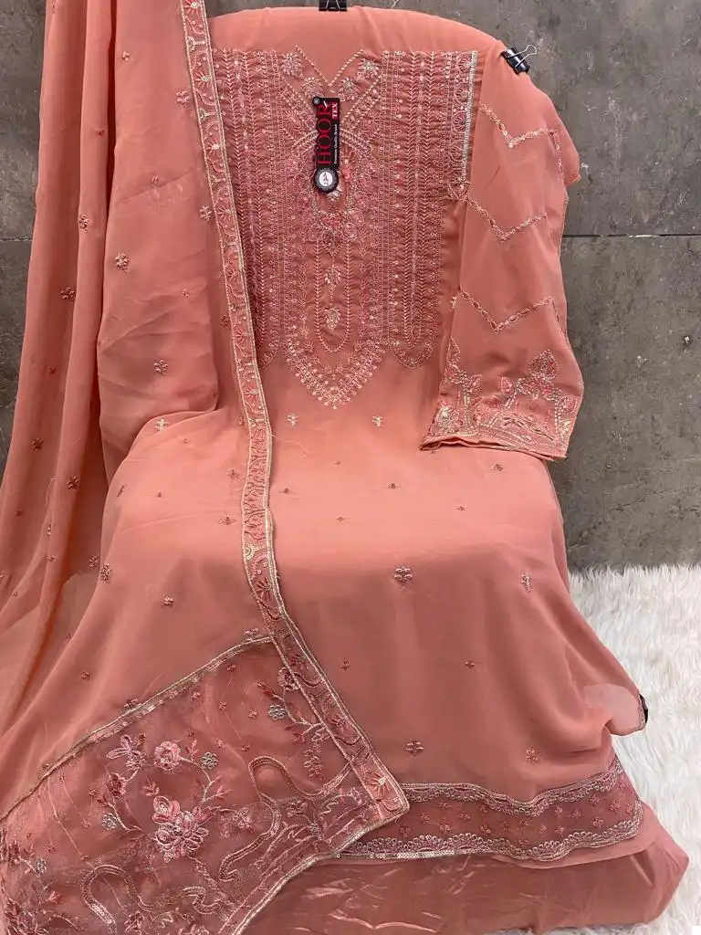Hoor Tex H 170 Faux Georgette Wholesale Pakistani Salwar Suit — Wholesale Salwar Suits, MPA wholesale from Surat - Gallery Image 7