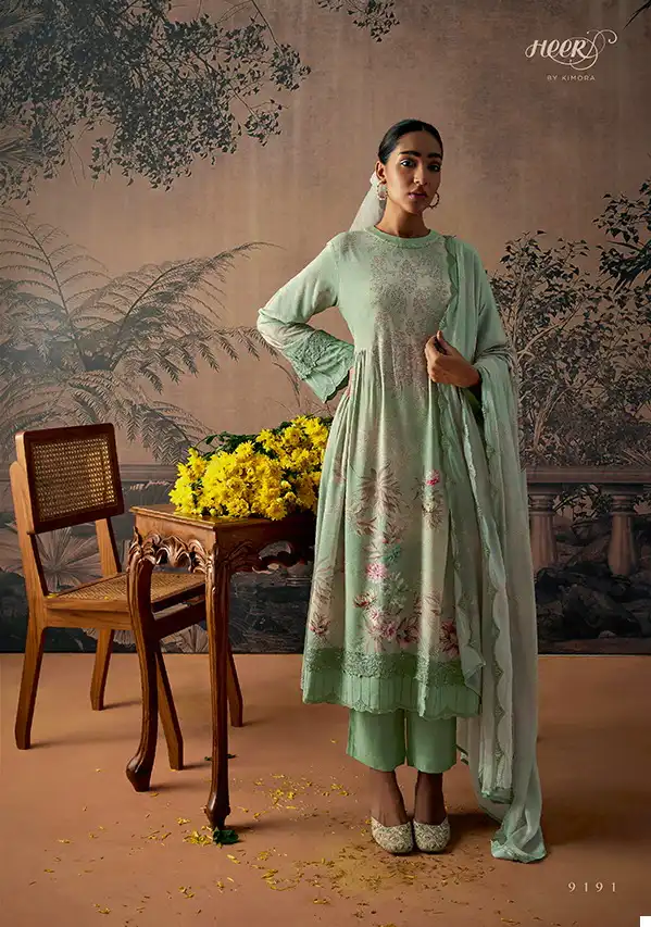 Kimora Heer Adaab Pure Masline Silk Wholesale Fancy Salwar Suit Catalog — Wholesale Salwar Suits, MPA wholesale from Surat - Gallery Image 3