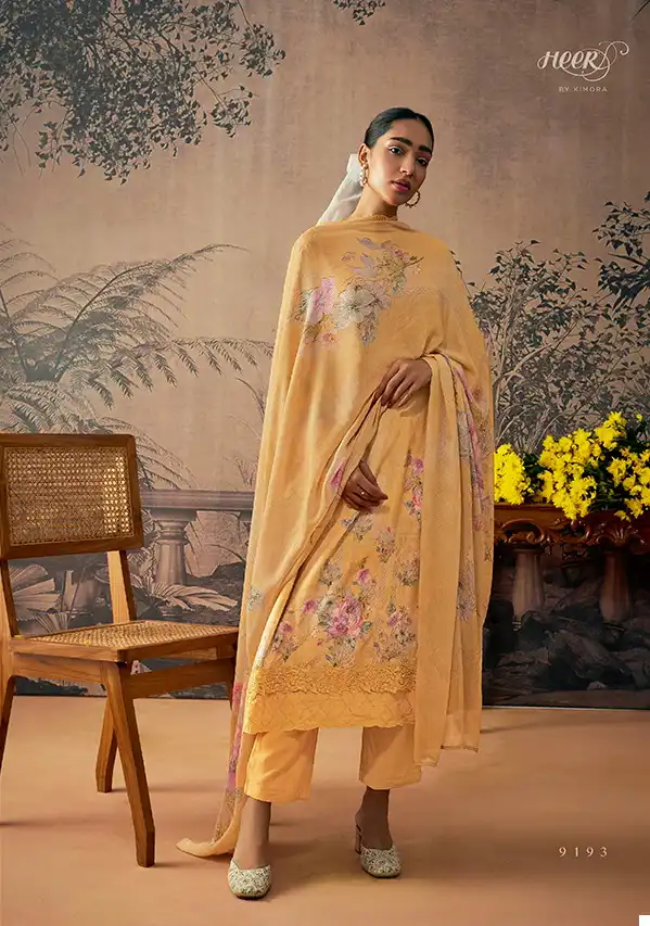 Kimora Heer Adaab Pure Masline Silk Wholesale Fancy Salwar Suit Catalog — Wholesale Salwar Suits, MPA wholesale from Surat - Gallery Image 4
