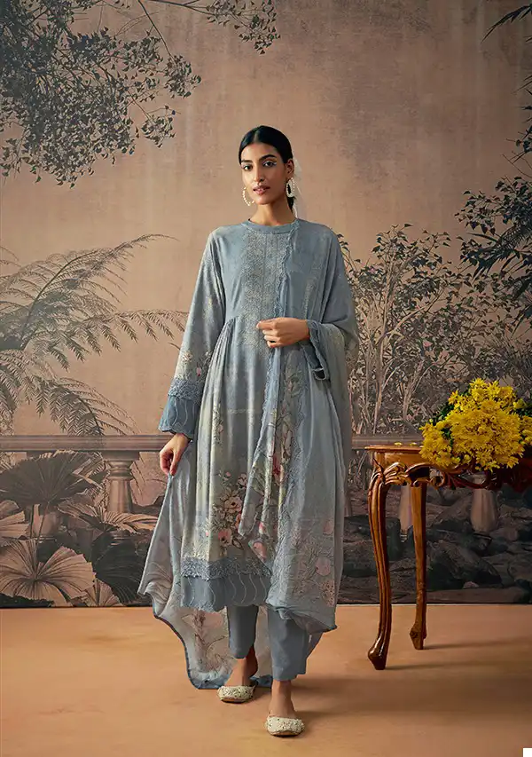 Kimora Heer Adaab Pure Masline Silk Wholesale Fancy Salwar Suit Catalog — Wholesale Salwar Suits, MPA wholesale from Surat - Gallery Image 8