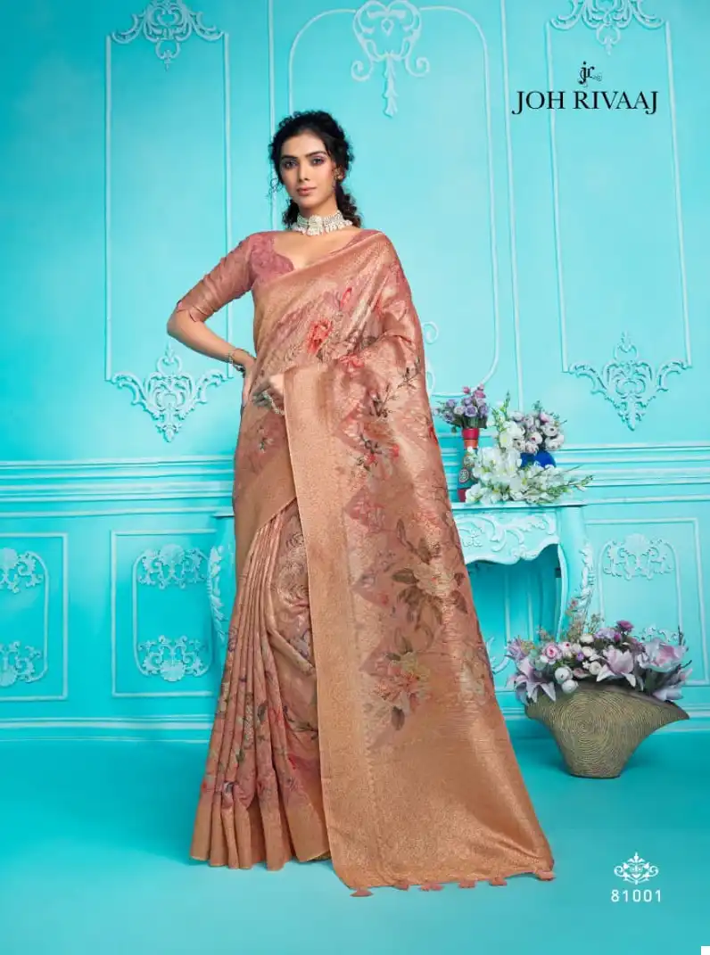 Joh Rivaaj Jarosa Organza Wholesale Fancy Sarees — Wholesale Sarees, MPA wholesale from Surat — view 10