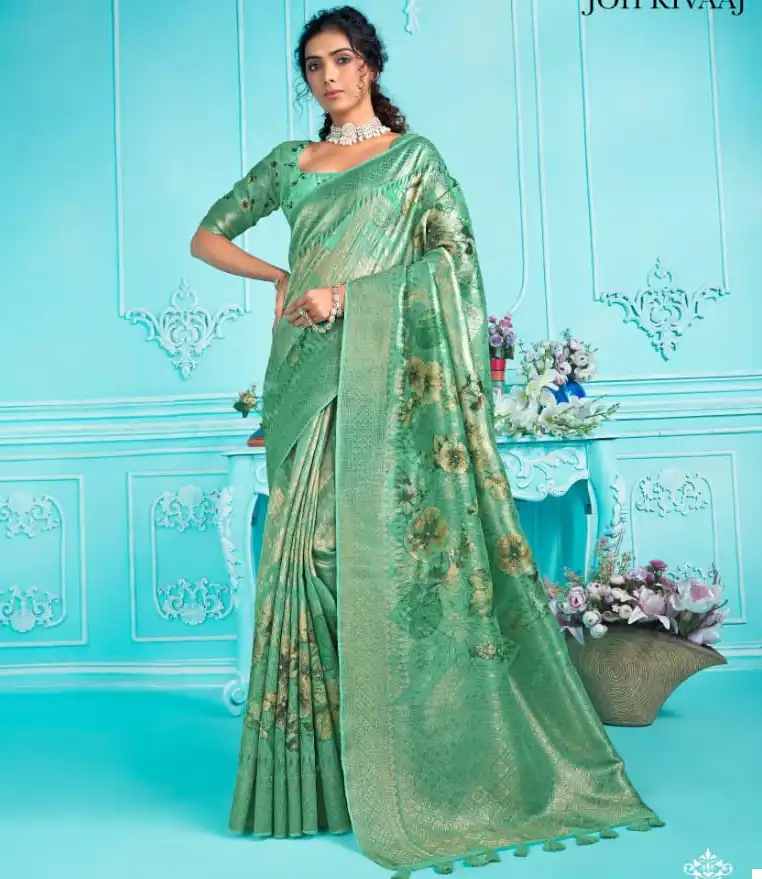 Joh Rivaaj Jarosa Organza Wholesale Fancy Sarees — Wholesale Sarees, MPA wholesale from Surat — view 1