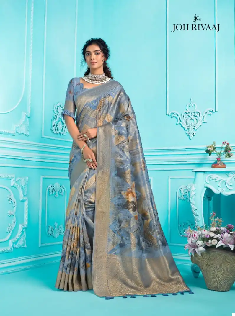 Joh Rivaaj Jarosa Organza Wholesale Fancy Sarees — Wholesale Sarees, MPA wholesale from Surat — view 5