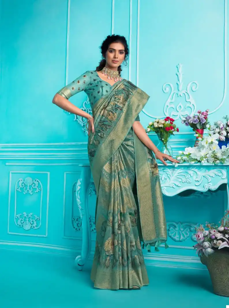 Joh Rivaaj Jarosa Organza Wholesale Fancy Sarees — Wholesale Sarees, MPA wholesale from Surat — view 7