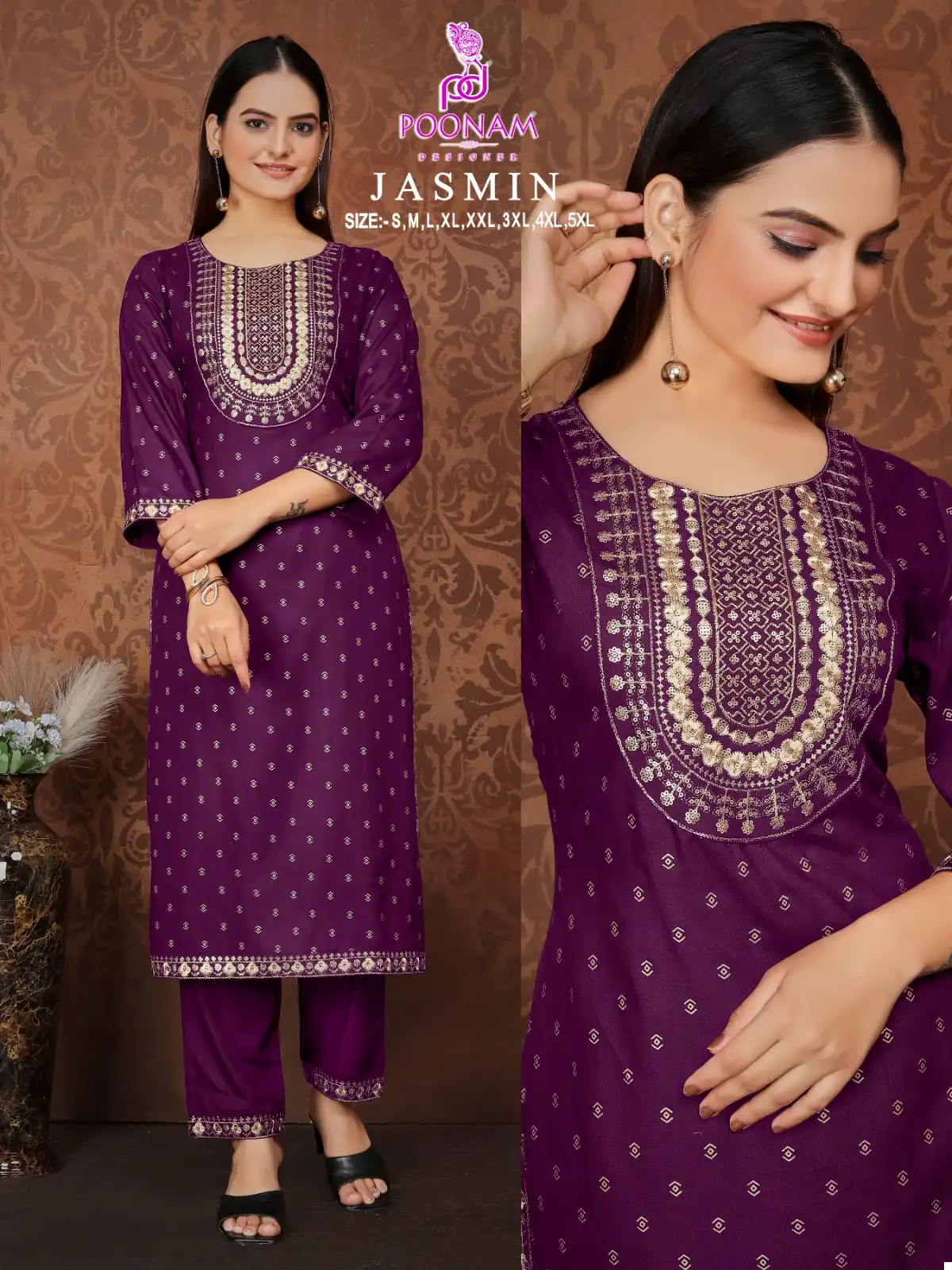 Avc Creation Jasmin Rayon Wholesale Fancy Kurtis Catalog — Wholesale Kurtis, MPA wholesale from Surat - Gallery Image 4