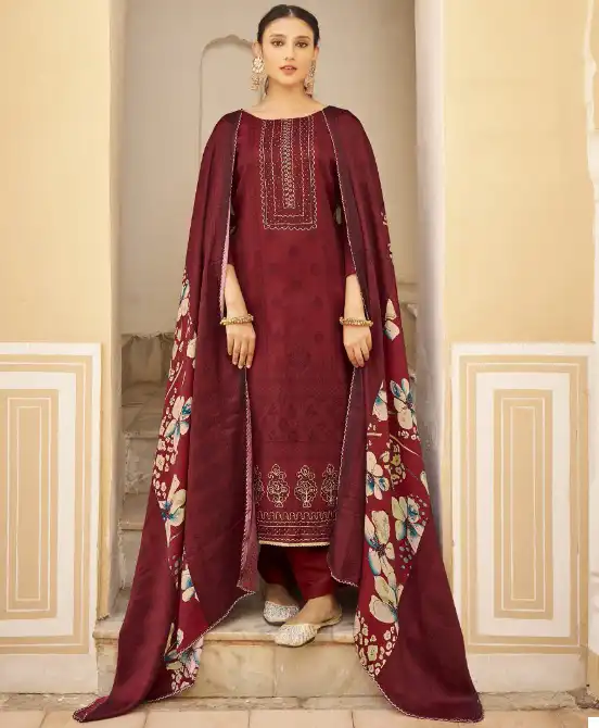 Radhika Fashion Jasmine Pashmina Wholesale Winter Wear Salwar Suit Catalog — Wholesale Salwar Suits, MPA wholesale from Surat — view 1
