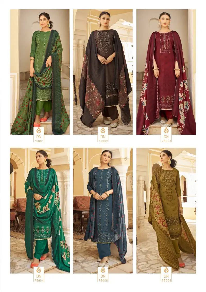 Radhika Fashion Jasmine Pashmina Wholesale Winter Wear Salwar Suit Catalog — Wholesale Salwar Suits, MPA wholesale from Surat — view 6