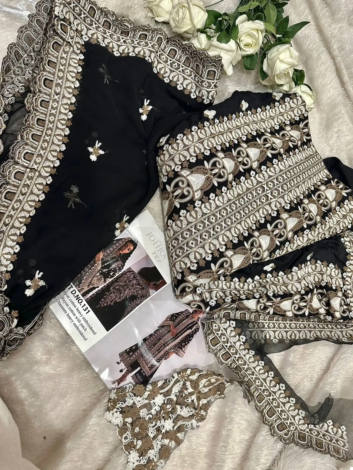 Johra Tex JT-131 Rayon Cotton Wholesale Pakistani Suit — Wholesale Salwar Suits, MPA wholesale from Surat — view 4