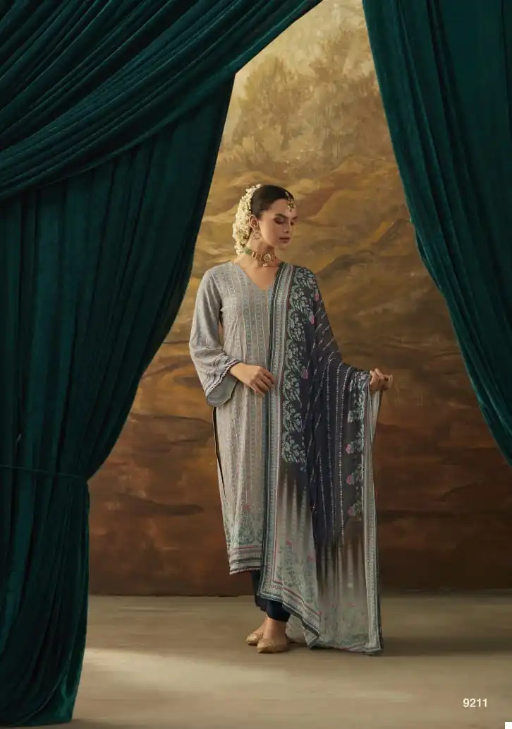 Kimora Jhilmil Pure Muslin Silk Wholesale Salwar Suit Catalog — Wholesale Salwar Suits, MPA wholesale from Surat - Gallery Image 3