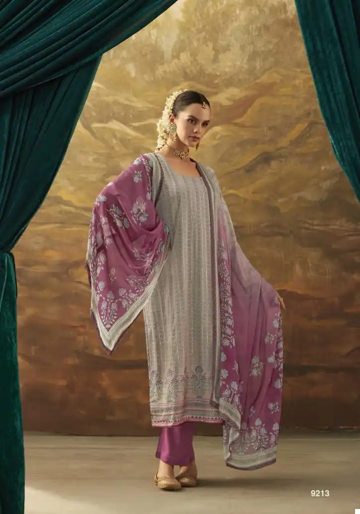 Kimora Jhilmil Pure Muslin Silk Wholesale Salwar Suit Catalog — Wholesale Salwar Suits, MPA wholesale from Surat - Gallery Image 7