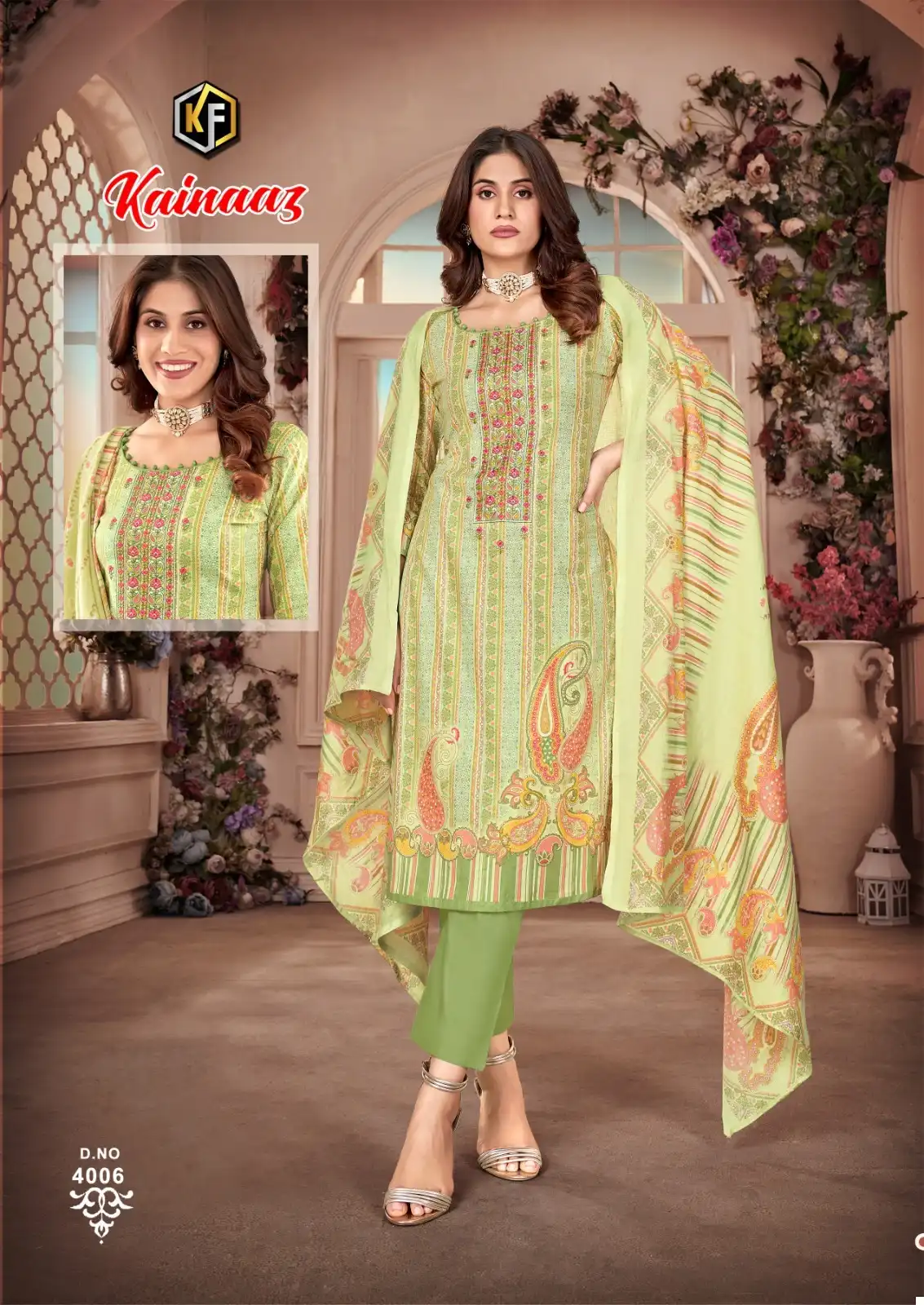 Keval Fab Kainaaz Vol 4 Cotton Wholesale Embroidery Work Salwar Suit Catalog — Wholesale Salwar Suits, Keval Fab wholesale from Surat - Gallery Image 5