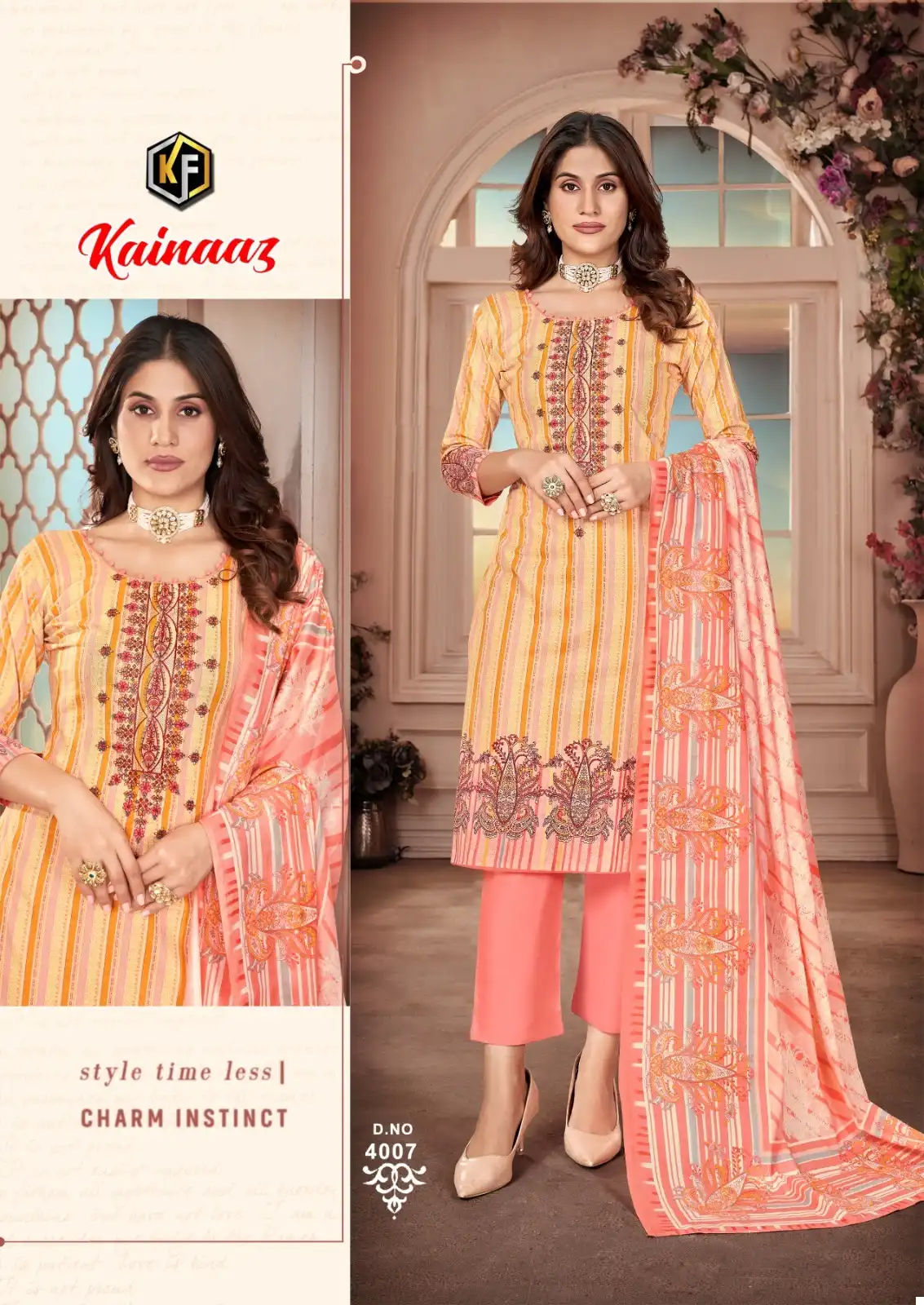 Keval Fab Kainaaz Vol 4 Cotton Wholesale Embroidery Work Salwar Suit Catalog — Wholesale Salwar Suits, Keval Fab wholesale from Surat - Gallery Image 6