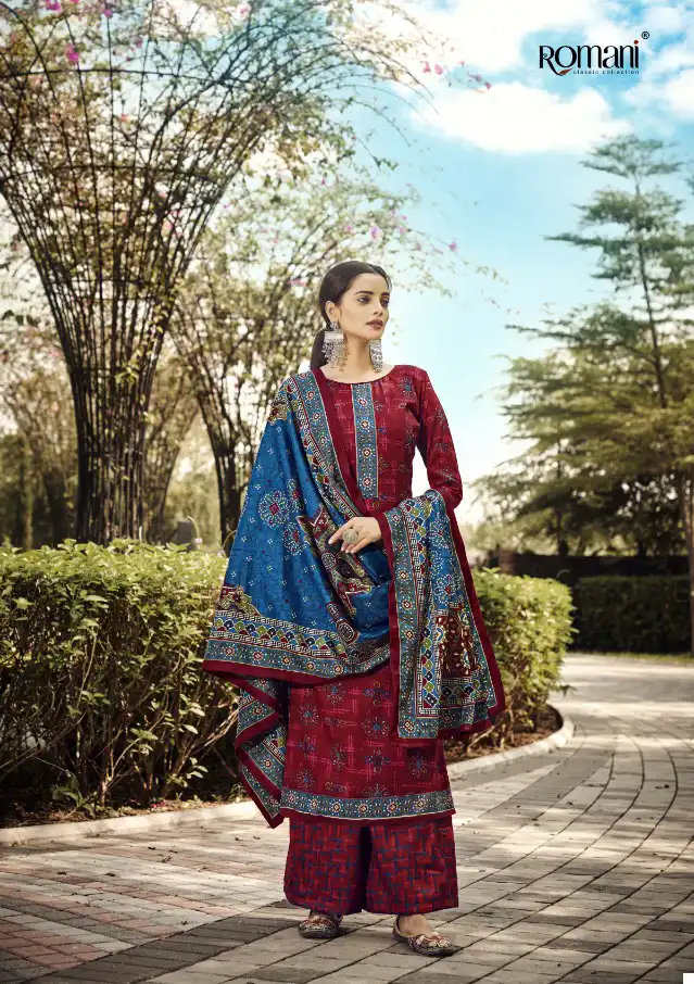 Romani Kasauti Pashmina Wholesale Fancy Winter Wear Salwar Suit Catalog — Wholesale Salwar Suits, MPA wholesale from Surat - Gallery Image 9