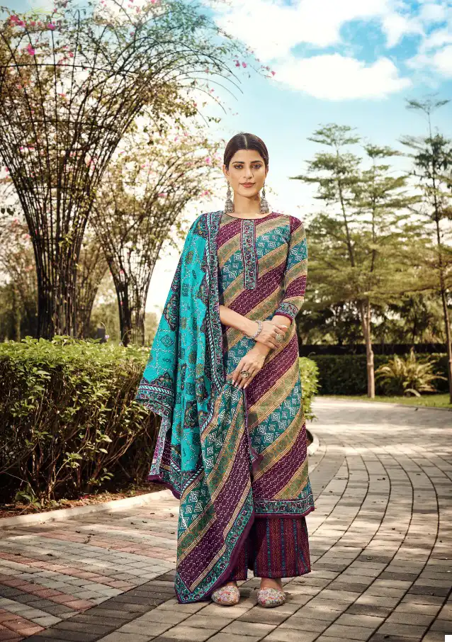 Romani Kasauti Pashmina Wholesale Fancy Winter Wear Salwar Suit Catalog — Wholesale Salwar Suits, MPA wholesale from Surat - Gallery Image 6
