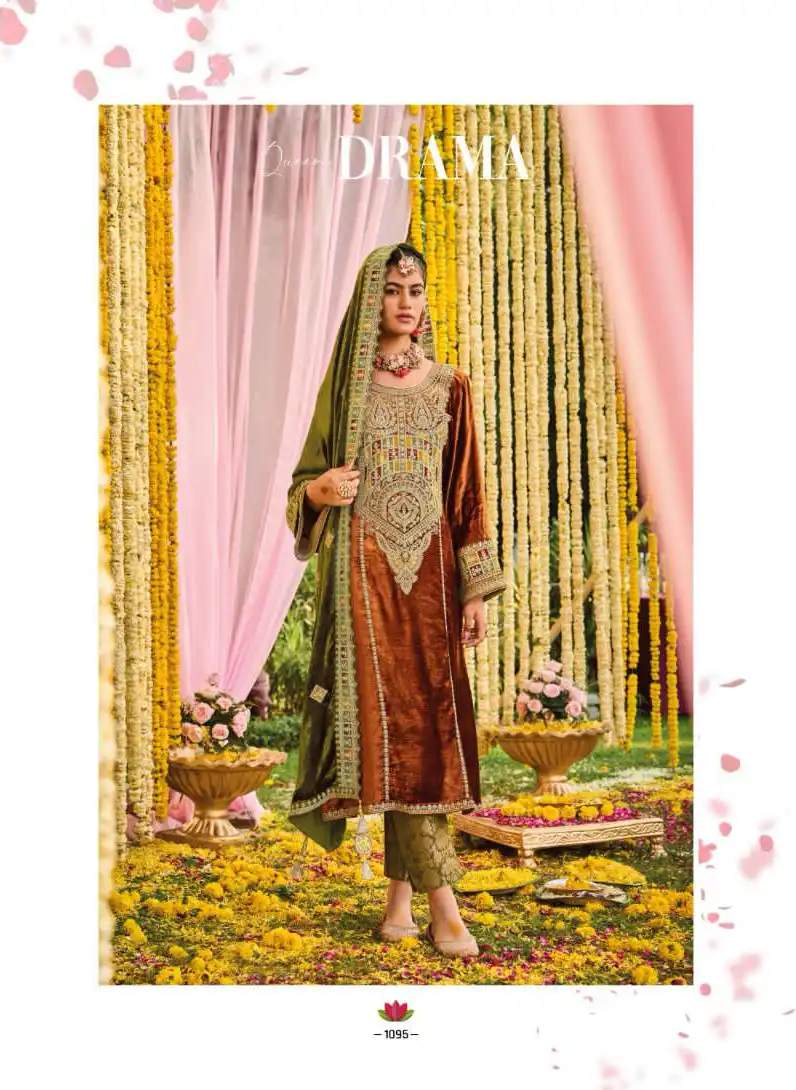 Ibiza Kuch Khaas Vol-9 Pure Munich Viscose Velvet Wholesale Winter Wear Suit Catalog — Wholesale Salwar Suits, Ibiza wholesale from Surat — view 6