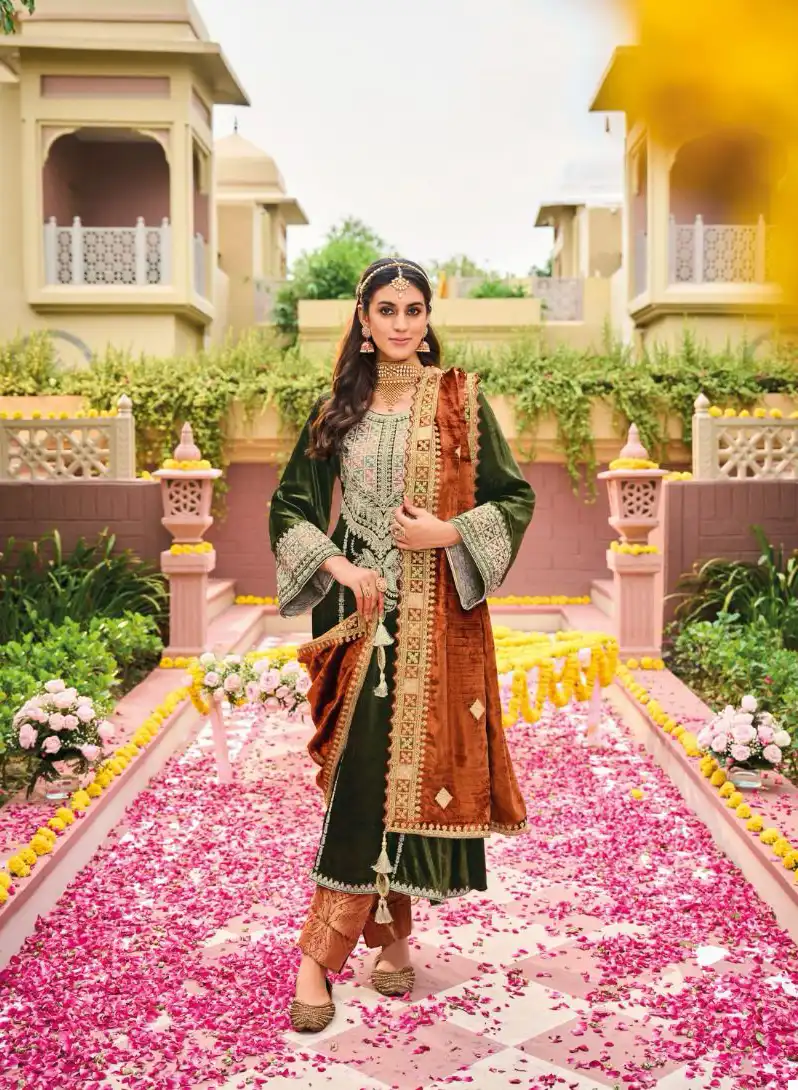 Ibiza Kuch Khaas Vol-9 Pure Munich Viscose Velvet Wholesale Winter Wear Suit Catalog — Wholesale Salwar Suits, Ibiza wholesale from Surat — view 7