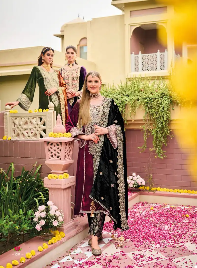 Ibiza Kuch Khaas Vol-9 Pure Munich Viscose Velvet Wholesale Winter Wear Suit Catalog — Wholesale Salwar Suits, Ibiza wholesale from Surat — view 8