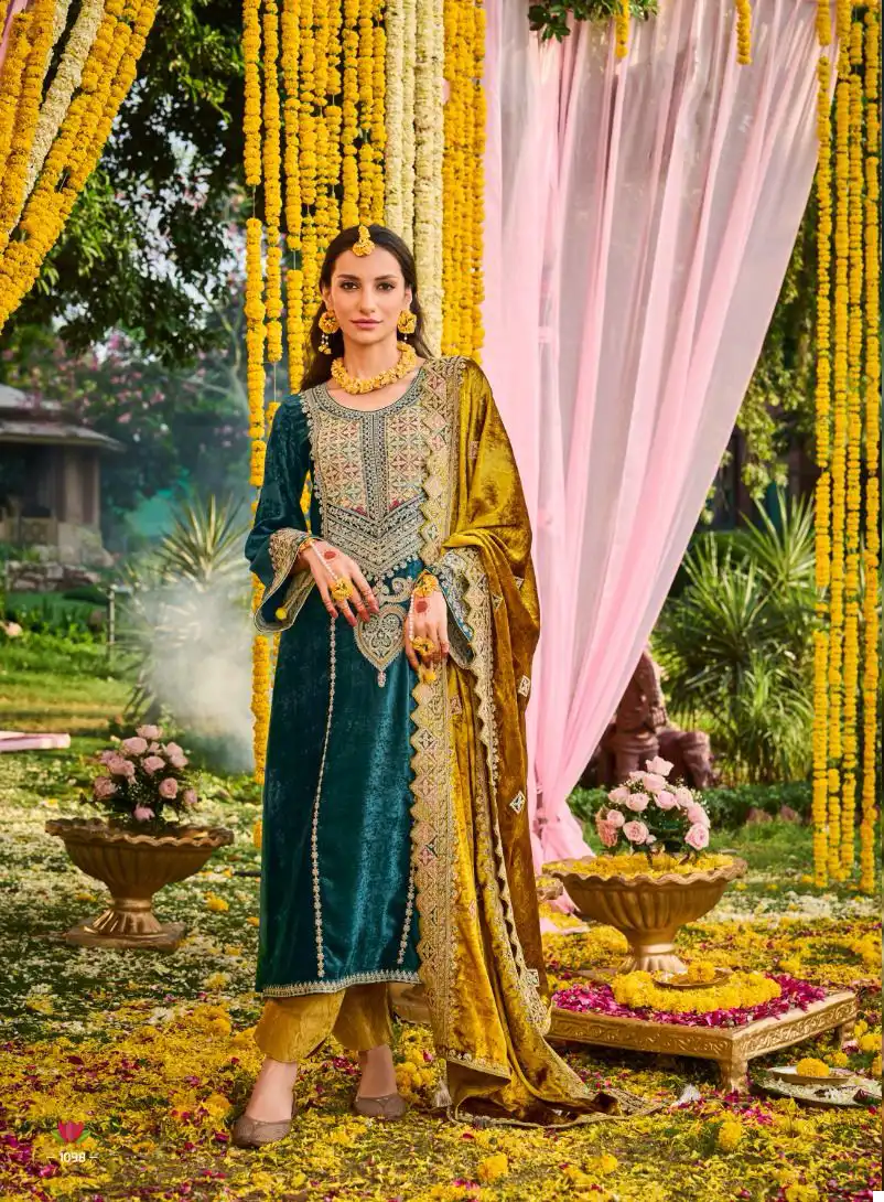 Ibiza Kuch Khaas Vol-9 Pure Munich Viscose Velvet Wholesale Winter Wear Suit Catalog — Wholesale Salwar Suits, Ibiza wholesale from Surat — view 9