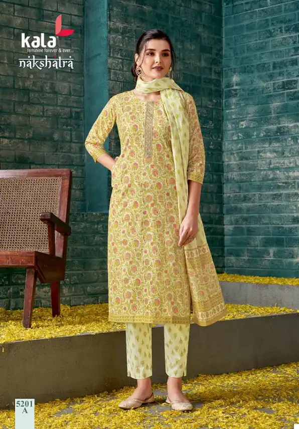 Kala Nakshatra Vol-1 Pure Cotton Wholesale Readymade Suits Catalog — Wholesale Salwar Suits, MPA wholesale from Surat - Gallery Image 9