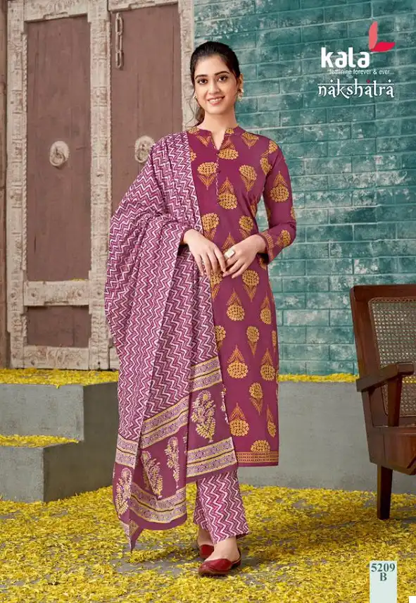 Kala Nakshatra Vol-1 Pure Cotton Wholesale Readymade Suits Catalog — Wholesale Salwar Suits, MPA wholesale from Surat - Gallery Image 3