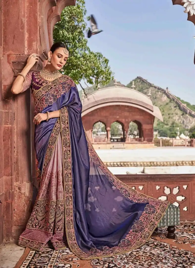 Kalista Khwaab-22 Crystal Organza, Crystal Organza Wholesale Heavy Designer Saree Catalog — Wholesale Sarees, MPA wholesale from Surat - Gallery Image 4
