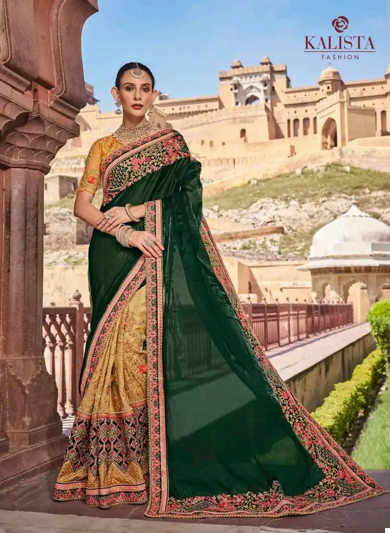 Kalista Khwaab-22 Crystal Organza, Crystal Organza Wholesale Heavy Designer Saree Catalog — Wholesale Sarees, MPA wholesale from Surat - Gallery Image 6
