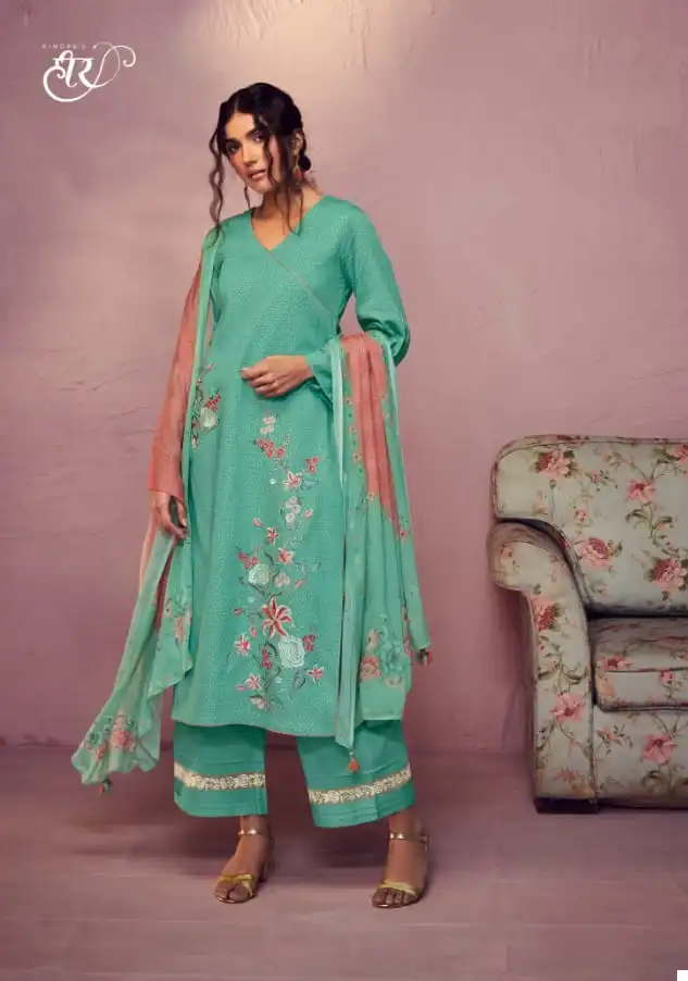 Kimora Gara Vol-3 Pure Cotton Satin Wholesale Salwar Suit Catalog — Wholesale Salwar Suits, MPA wholesale from Surat - Gallery Image 4