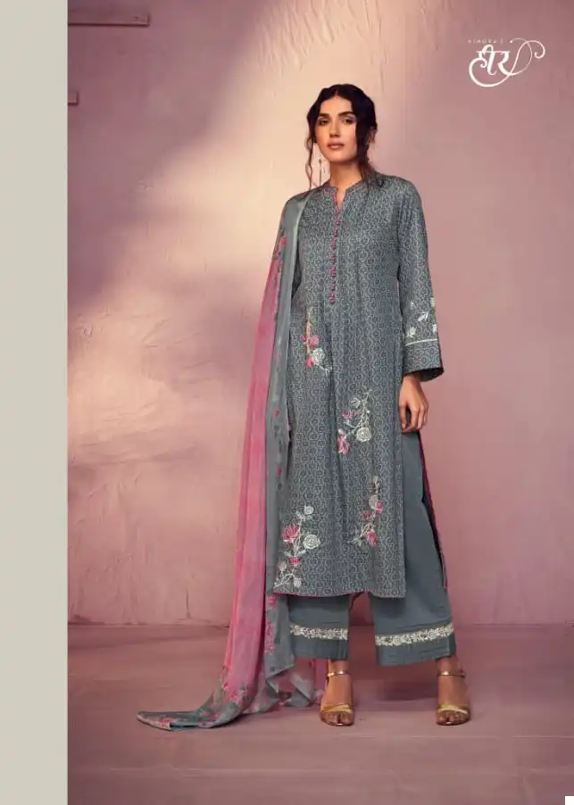 Kimora Gara Vol-3 Pure Cotton Satin Wholesale Salwar Suit Catalog — Wholesale Salwar Suits, MPA wholesale from Surat - Gallery Image 5