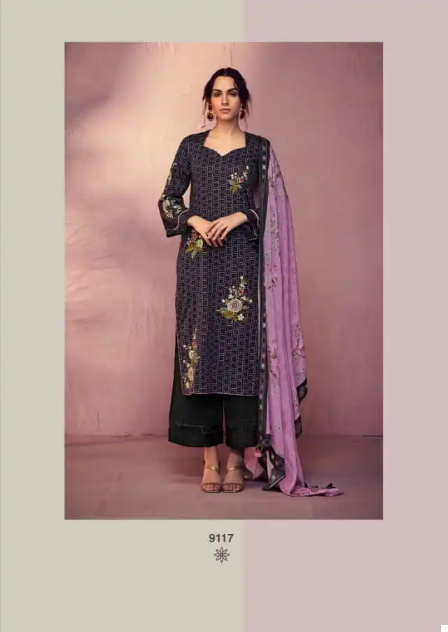Kimora Gara Vol-3 Pure Cotton Satin Wholesale Salwar Suit Catalog — Wholesale Salwar Suits, MPA wholesale from Surat - Gallery Image 2