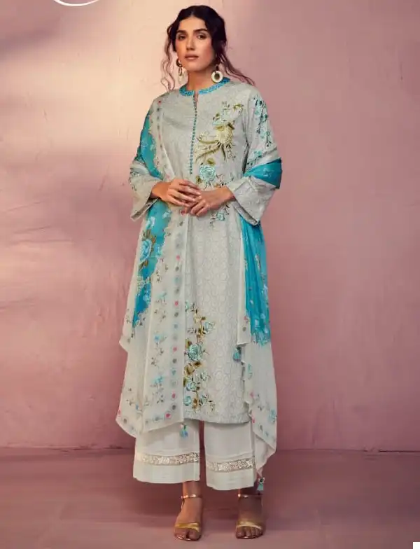 Kimora Gara Vol-3 Pure Cotton Satin Wholesale Salwar Suit Catalog — Wholesale Salwar Suits, MPA wholesale from Surat — view 1