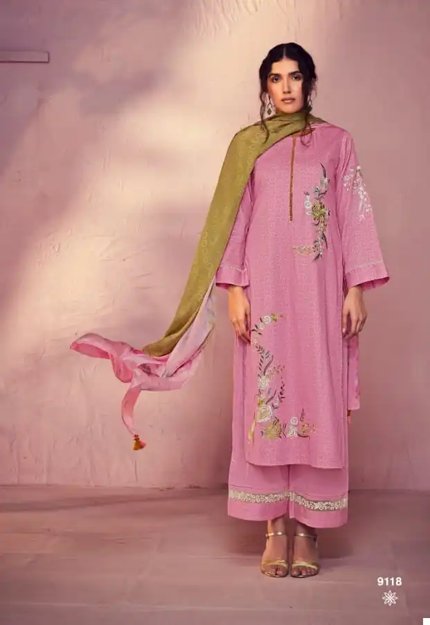 Kimora Gara Vol-3 Pure Cotton Satin Wholesale Salwar Suit Catalog — Wholesale Salwar Suits, MPA wholesale from Surat - Gallery Image 3