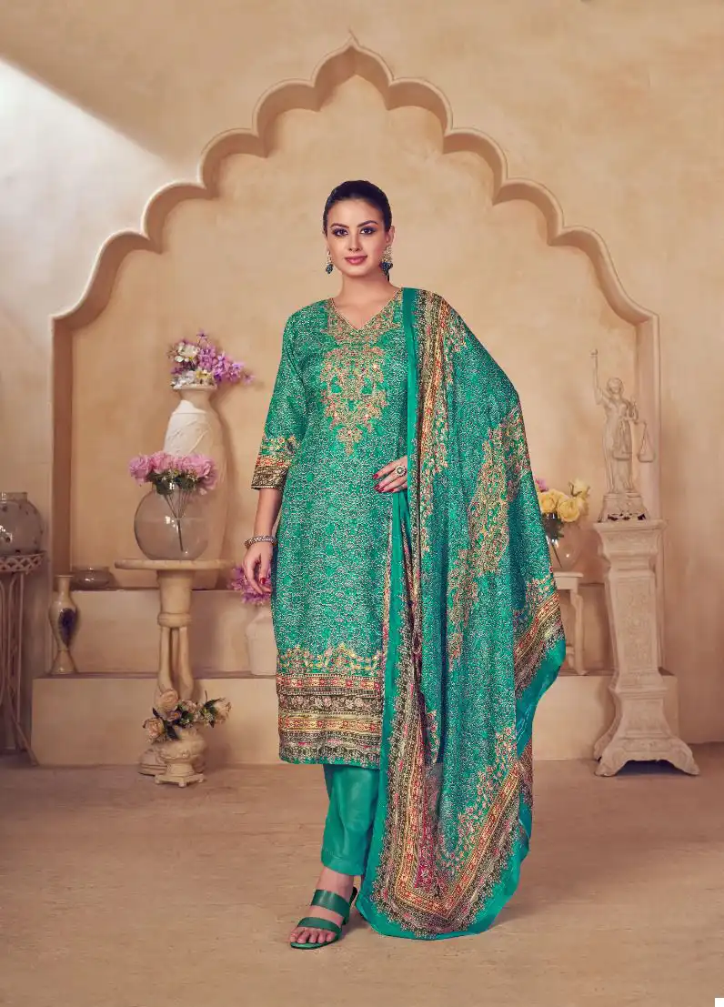 Wanna Lea Silk Pure Heavy Quality Rayon Wholesale Readymade Suits Catalog — Wholesale Salwar Suits, MPA wholesale from Surat — view 4