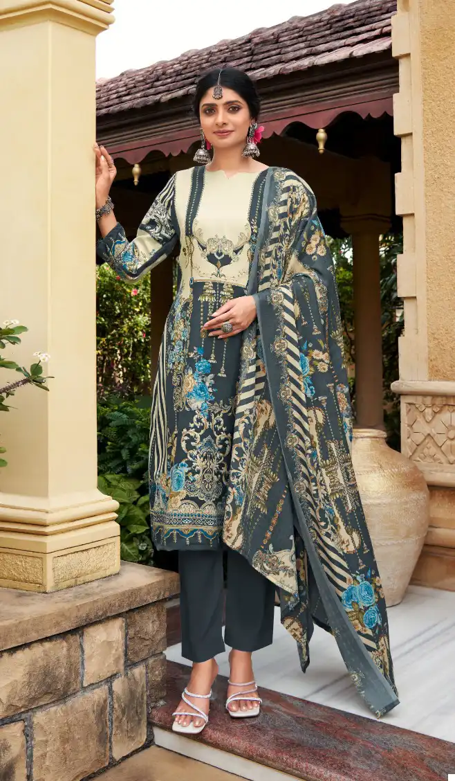 Levisha Femina Vol 8 Pashmina Wholesale Winter Wear Salwar Suit Catalog — Wholesale Salwar Suits, Levisha wholesale from Surat - Gallery Image 3