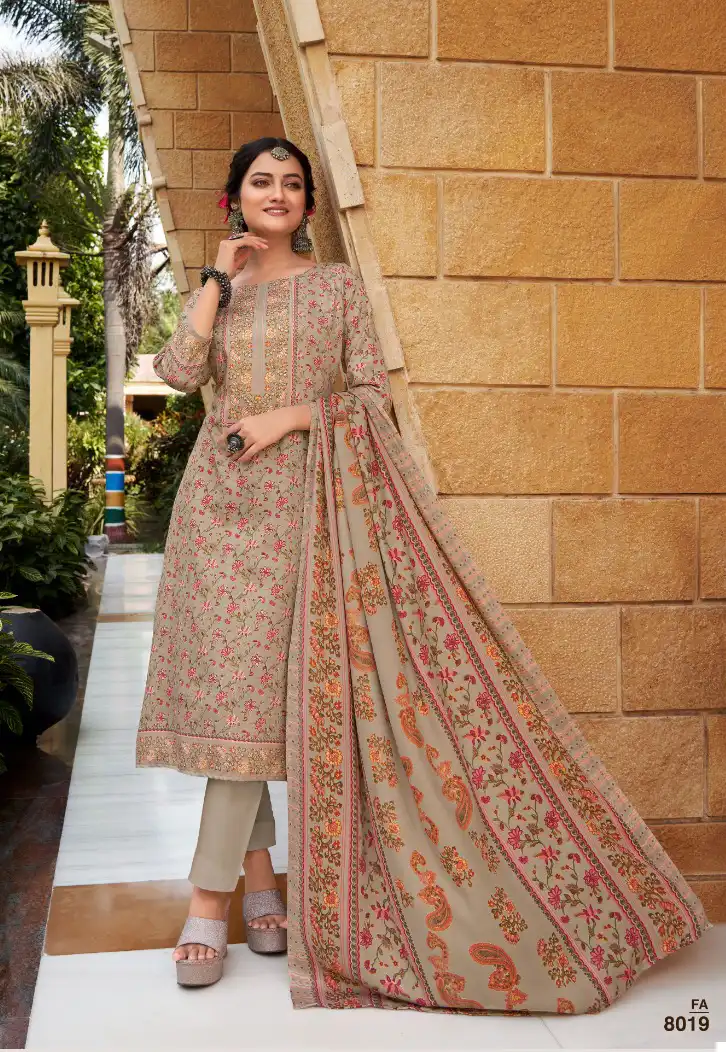 Levisha Femina Vol 8 Pashmina Wholesale Winter Wear Salwar Suit Catalog — Wholesale Salwar Suits, Levisha wholesale from Surat - Gallery Image 5