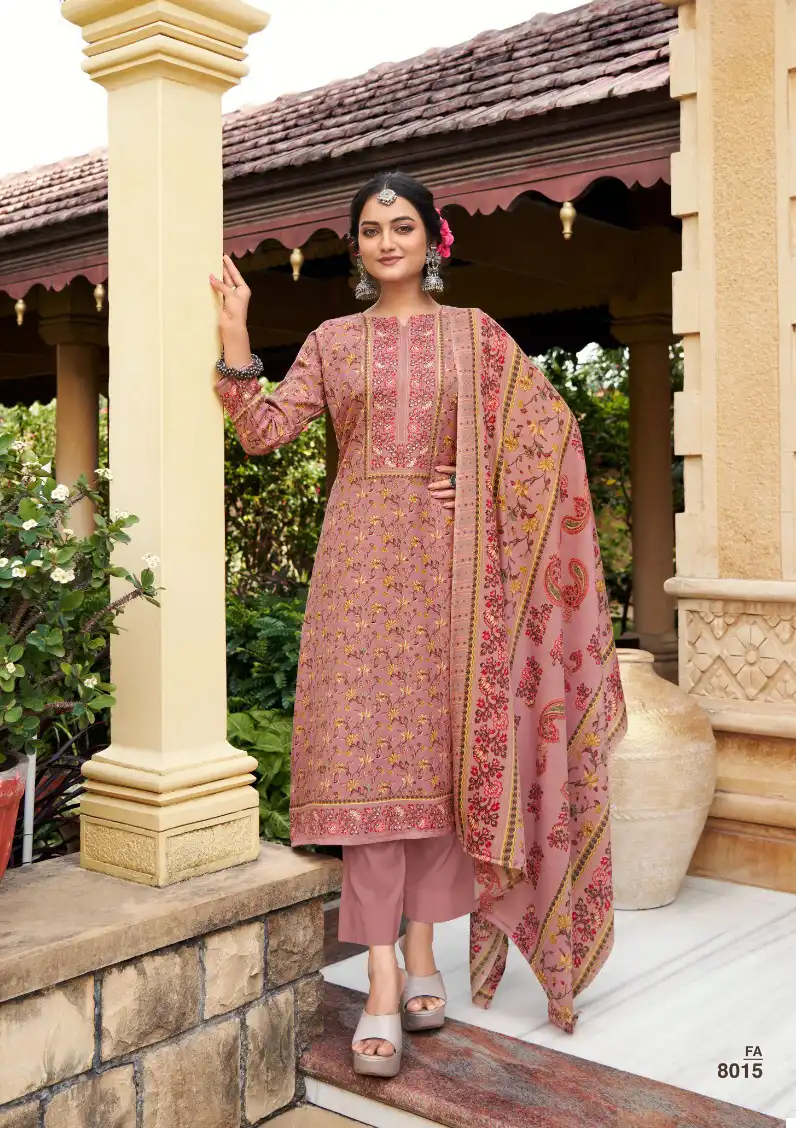 Levisha Femina Vol 8 Pashmina Wholesale Winter Wear Salwar Suit Catalog — Wholesale Salwar Suits, Levisha wholesale from Surat - Gallery Image 6