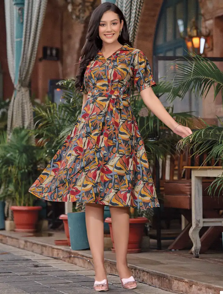 Vardan Ethnic Liza Modal Print Wholesale Long Kurtis Catalog — Wholesale Kurtis, MPA wholesale from Surat — view 1