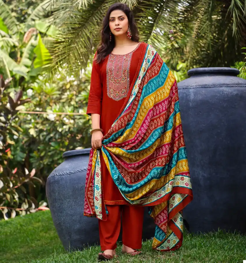 Belliza Designer Lovina Viscose Wholesale Embroidery Works Salwar Suit Catalog — Wholesale Salwar Suits, Belliza Designer wholesale from Surat — view 1