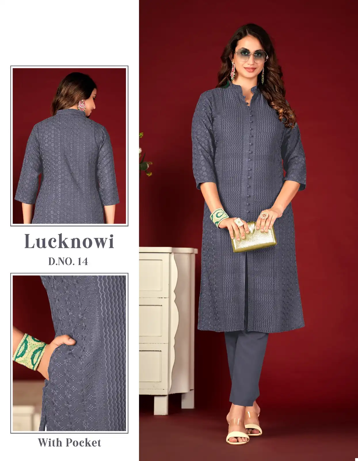 Tunic House Lucknowi Lining Pick Choose Rayon Wholesale Fully Chikankari Work Fancy Kurtis Catalog — Wholesale Kurtis, MPA wholesale from Surat - Gallery Image 9