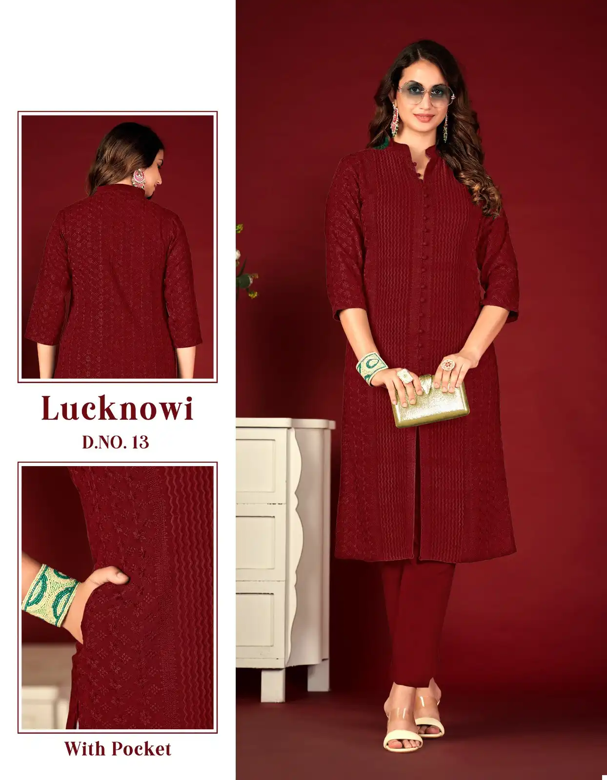 Tunic House Lucknowi Lining Pick Choose Rayon Wholesale Fully Chikankari Work Fancy Kurtis Catalog — Wholesale Kurtis, MPA wholesale from Surat - Gallery Image 10