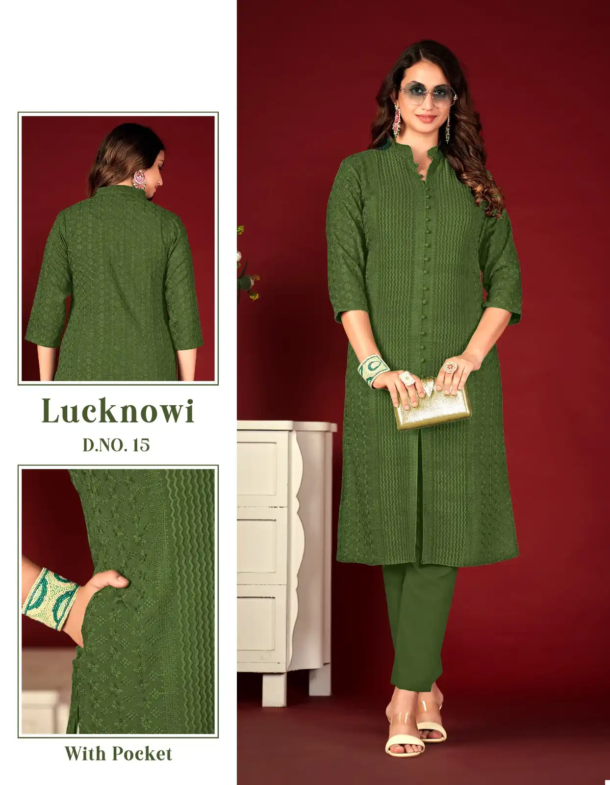 Tunic House Lucknowi Lining Pick Choose Rayon Wholesale Fully Chikankari Work Fancy Kurtis Catalog — Wholesale Kurtis, MPA wholesale from Surat - Gallery Image 12