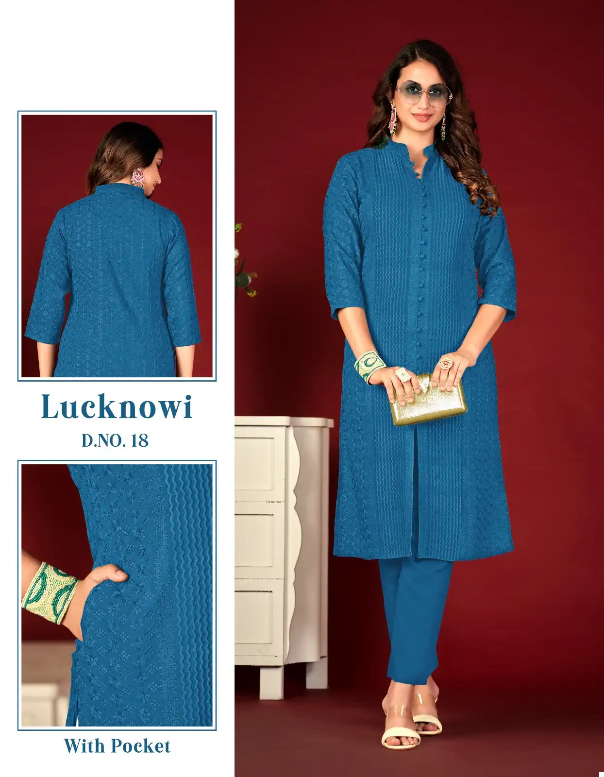 Tunic House Lucknowi Lining Pick Choose Rayon Wholesale Fully Chikankari Work Fancy Kurtis Catalog — Wholesale Kurtis, MPA wholesale from Surat - Gallery Image 13