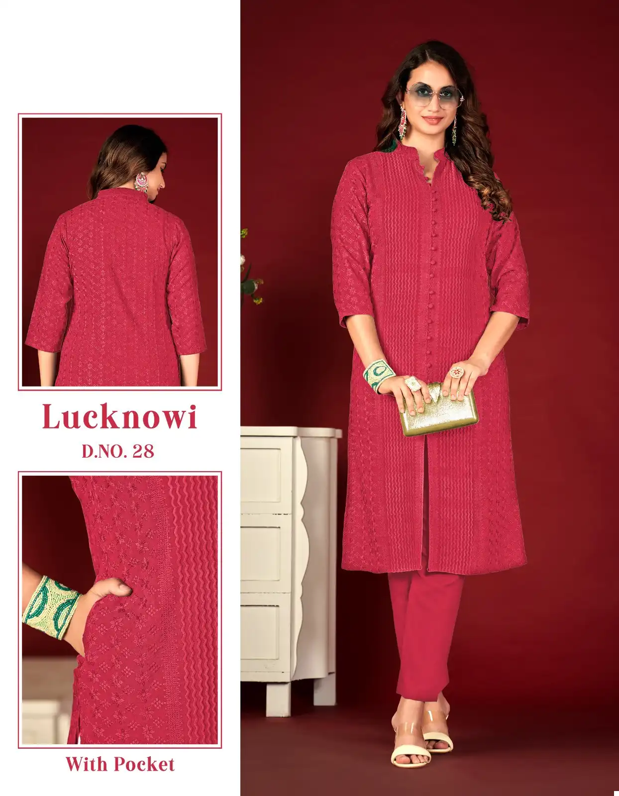 Tunic House Lucknowi Lining Pick Choose Rayon Wholesale Fully Chikankari Work Fancy Kurtis Catalog — Wholesale Kurtis, MPA wholesale from Surat - Gallery Image 14