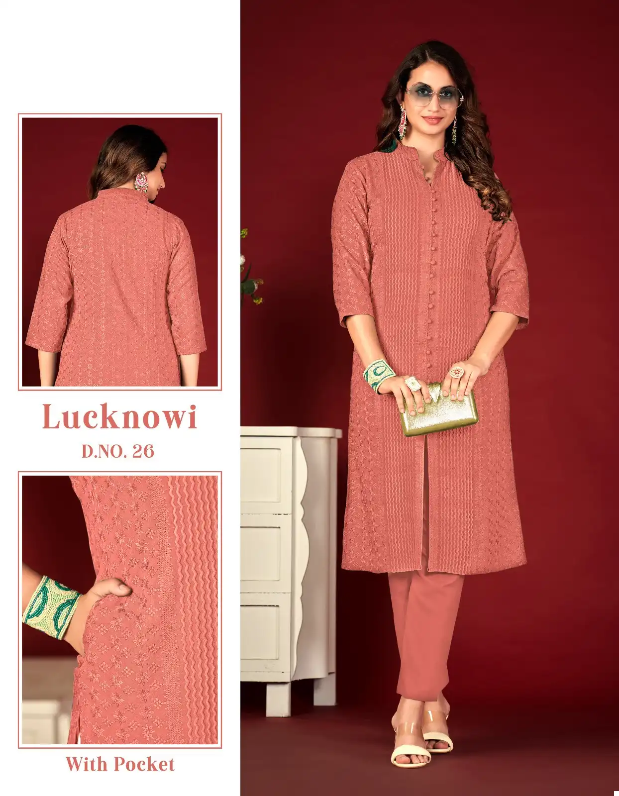 Tunic House Lucknowi Lining Pick Choose Rayon Wholesale Fully Chikankari Work Fancy Kurtis Catalog — Wholesale Kurtis, MPA wholesale from Surat - Gallery Image 15