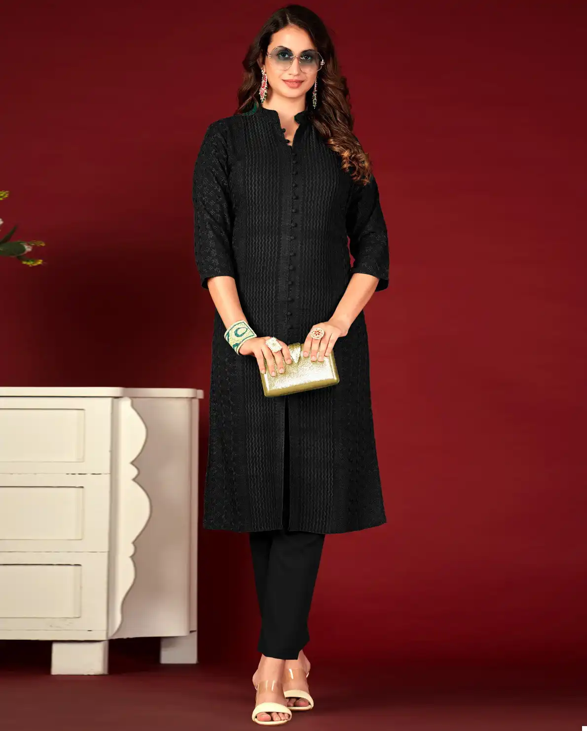 Tunic House Lucknowi Lining Pick Choose Rayon Wholesale Fully Chikankari Work Fancy Kurtis Catalog — Wholesale Kurtis, MPA wholesale from Surat — view 1