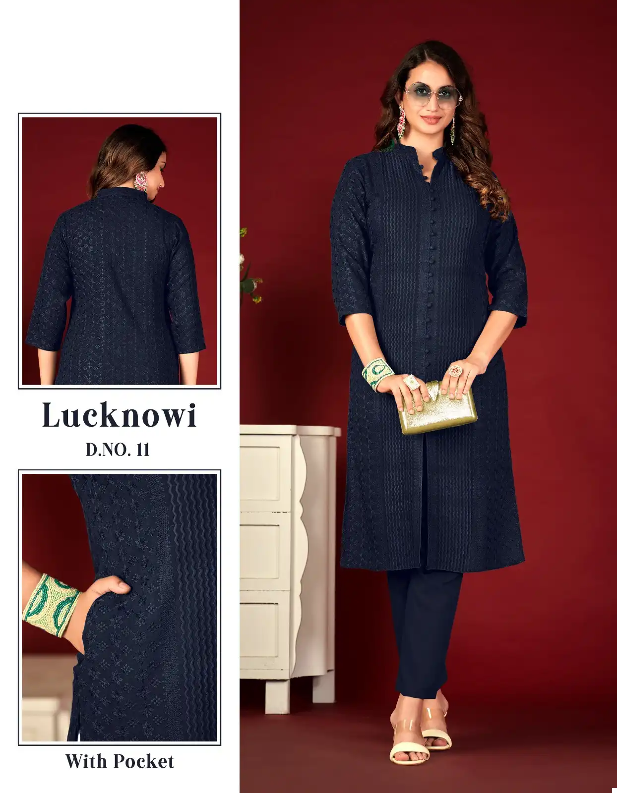 Tunic House Lucknowi Lining Pick Choose Rayon Wholesale Fully Chikankari Work Fancy Kurtis Catalog — Wholesale Kurtis, MPA wholesale from Surat - Gallery Image 8