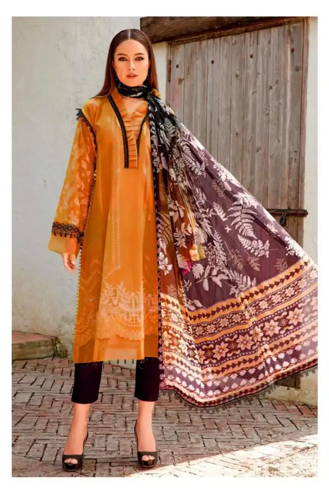 Hazzel D-058 Pure Cotton Wholesale Pakistani Suit Catalog — Wholesale Salwar Suits, MPA wholesale from Surat - Gallery Image 2