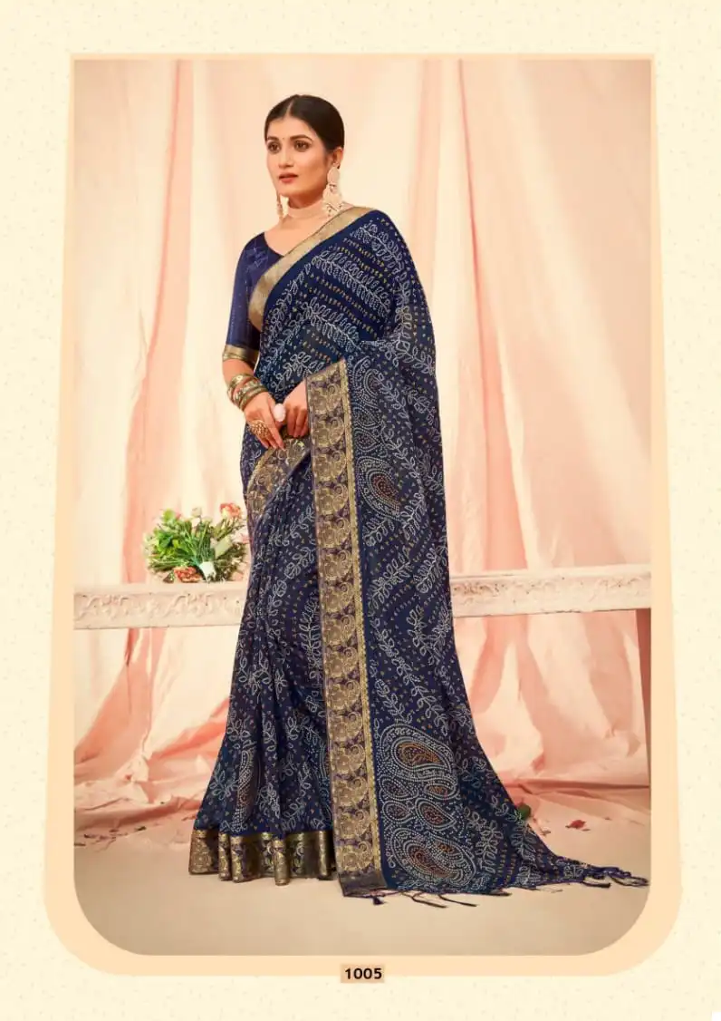 Mahamani Maharani Major Georgette Wholesale Saree Catalog — Wholesale Sarees, MPA wholesale from Surat — view 2