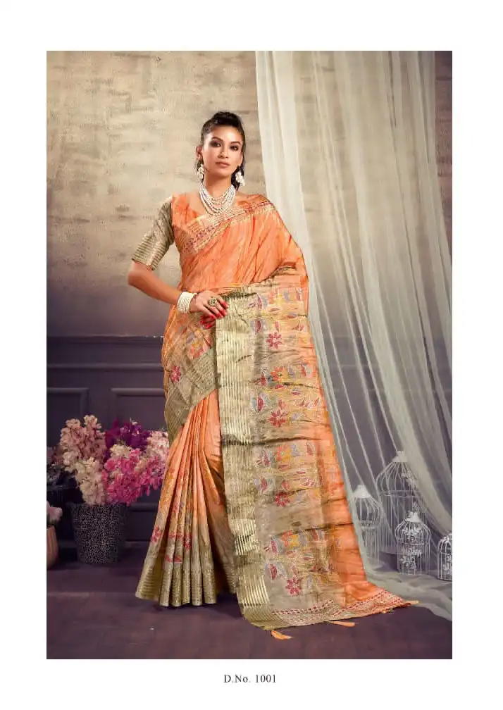 Mahamani Creation Maheshwari Dola Silk Wholesale Sarees — Wholesale Sarees, MPA wholesale from Surat - Gallery Image 2