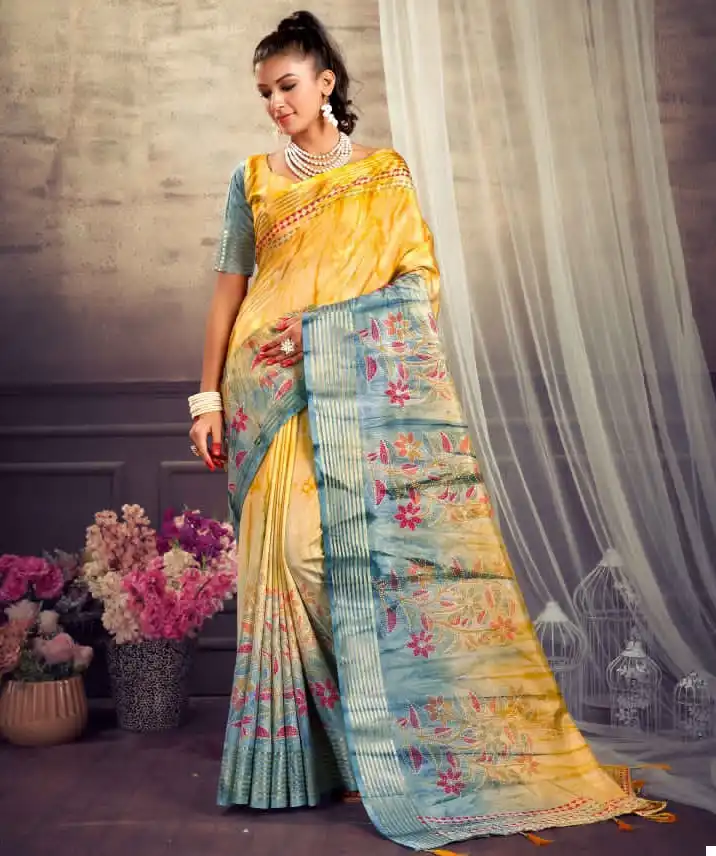 Mahamani Creation Maheshwari Dola Silk Wholesale Sarees — Wholesale Sarees, MPA wholesale from Surat — view 1